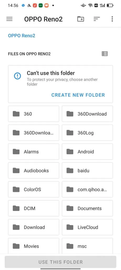authorize folder on android