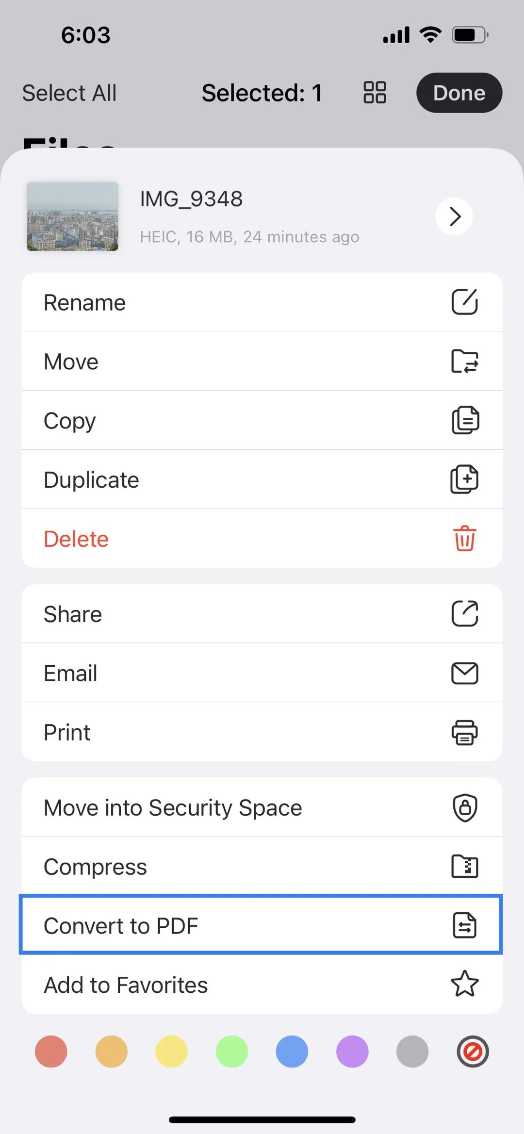 how to change png to pdf on iphone
