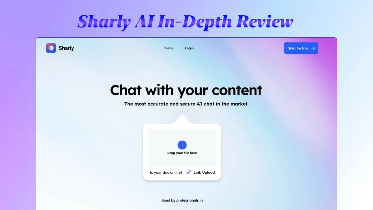 Sharly AI In-Depth Review | The AI Research Assistant and Summarizer tool Explained