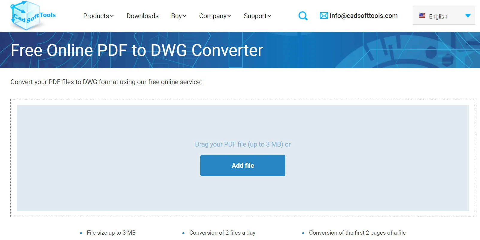 CAD Soft Tools Free PDF to DWG Converter Online