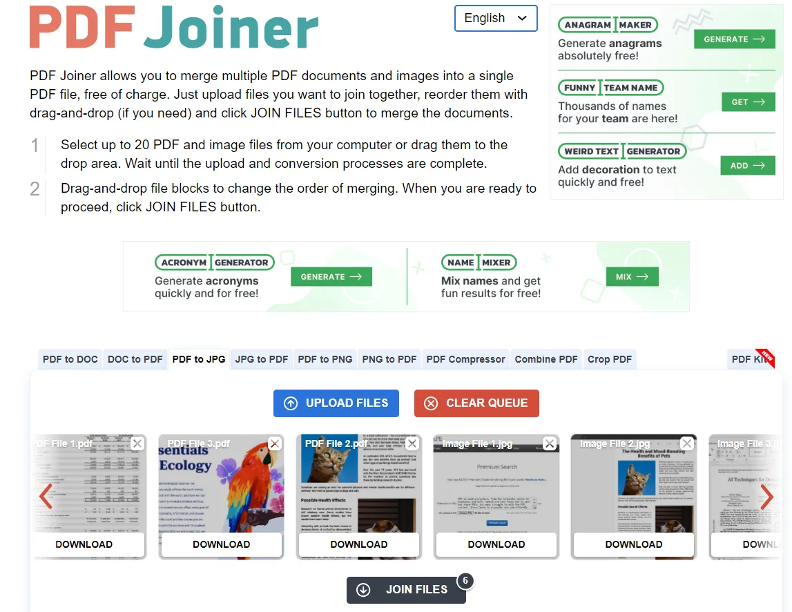 pdf joiner merging process