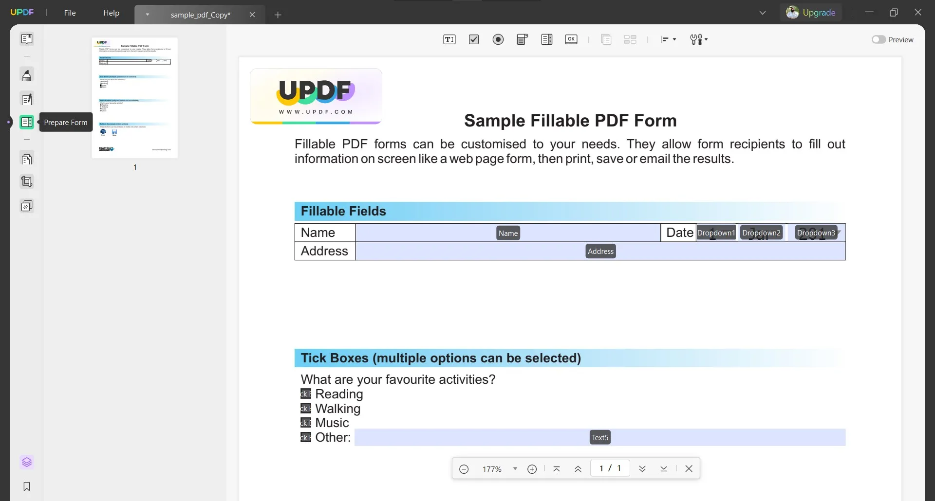 how to uncheck a box in pdf prepare form icon