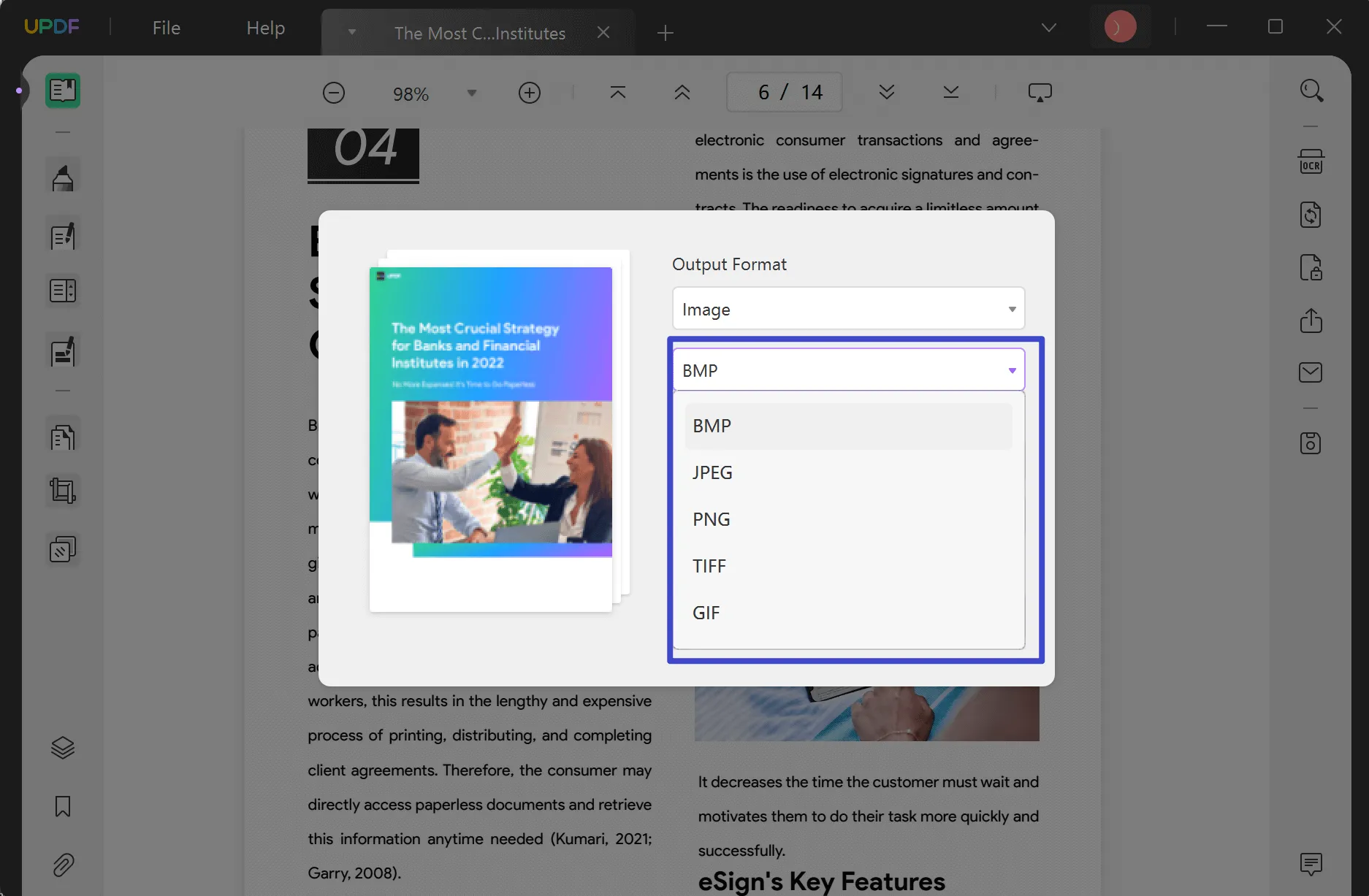 can you send a pdf via text output format