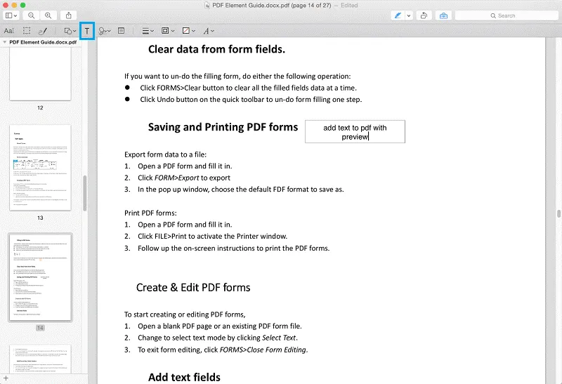 mac preview edit pdf