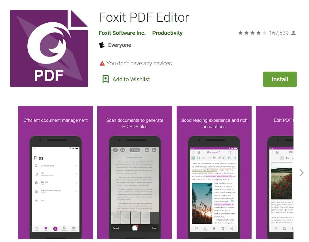 best pdf reader for android foxit