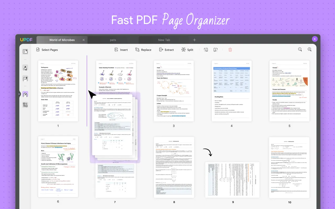 split pdf pages with updf