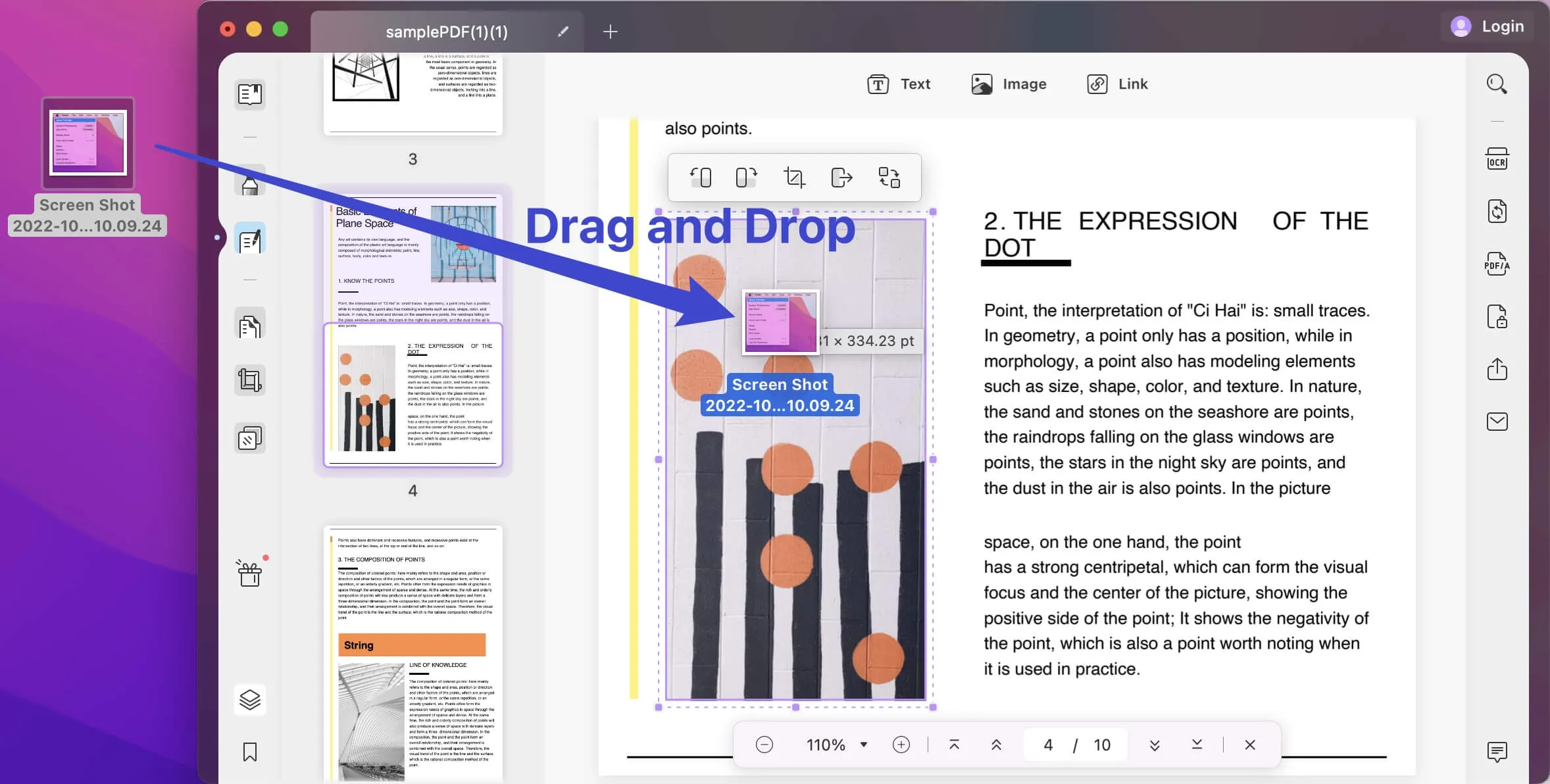 drag and drop image to replace image in pdf