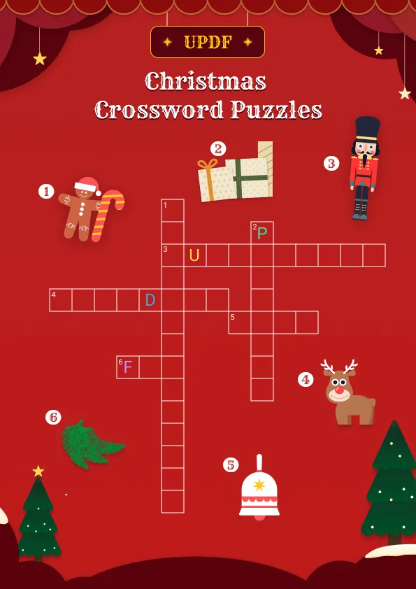クリスマスのクロスワードパズル