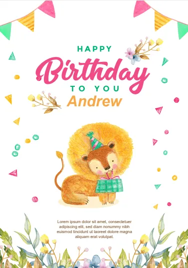 birthday card template