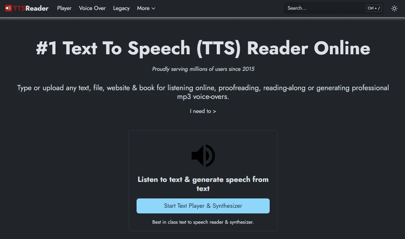 ttsreader text to speech reader