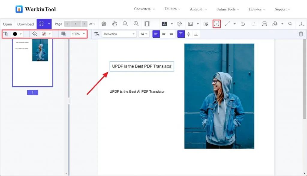 Use WorkinTool PDF Color Editor 