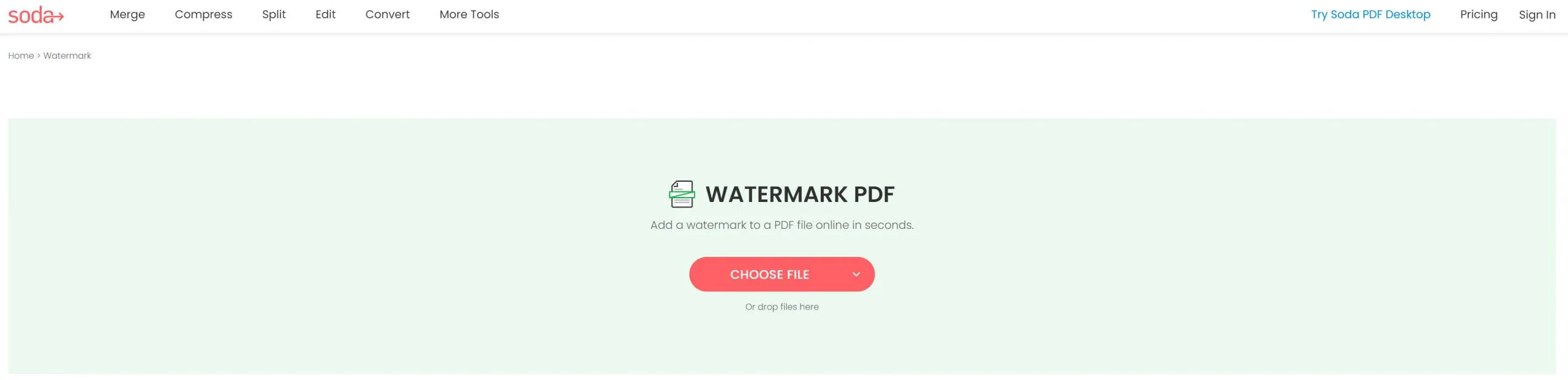 add watermark to pdf with soda