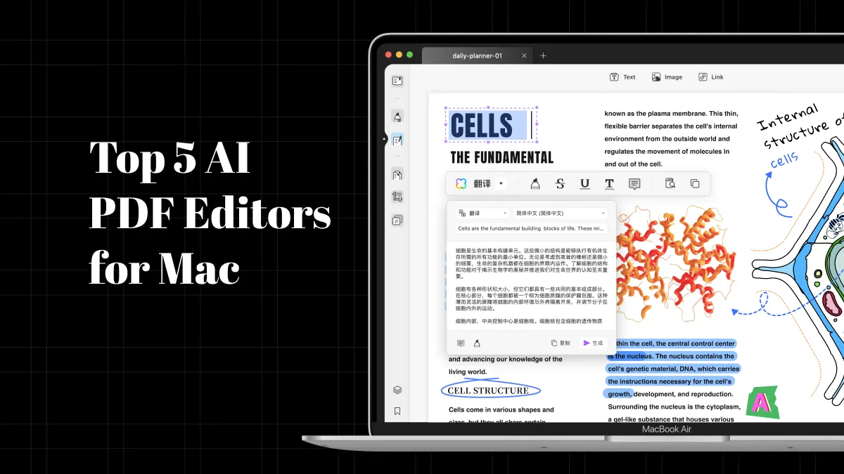 Top 5 AI PDF Editors for Mac in 2024 to Enhance Productivity