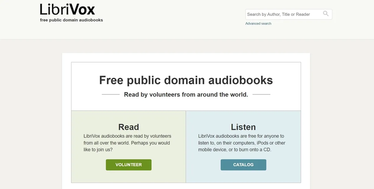 librivox free audiobook website