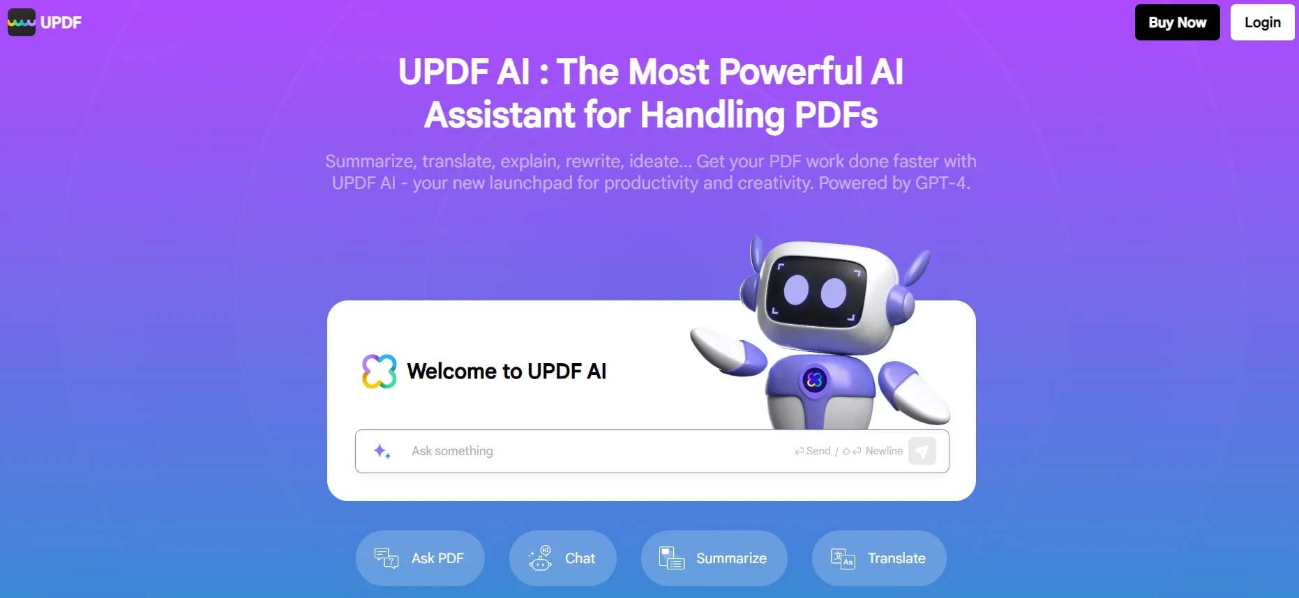 UPDF AI 웹