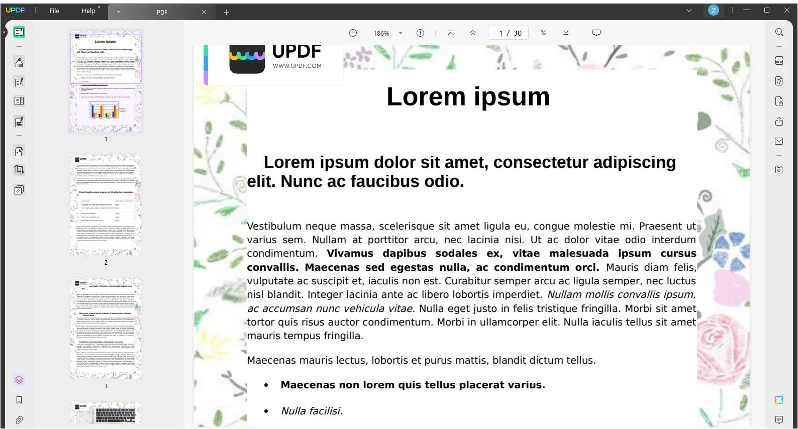 Open PDF in UPDF to extract background from a PDF
