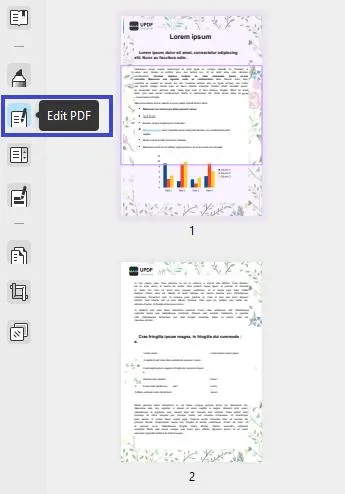 The "Edit PDF" Button in UPDF