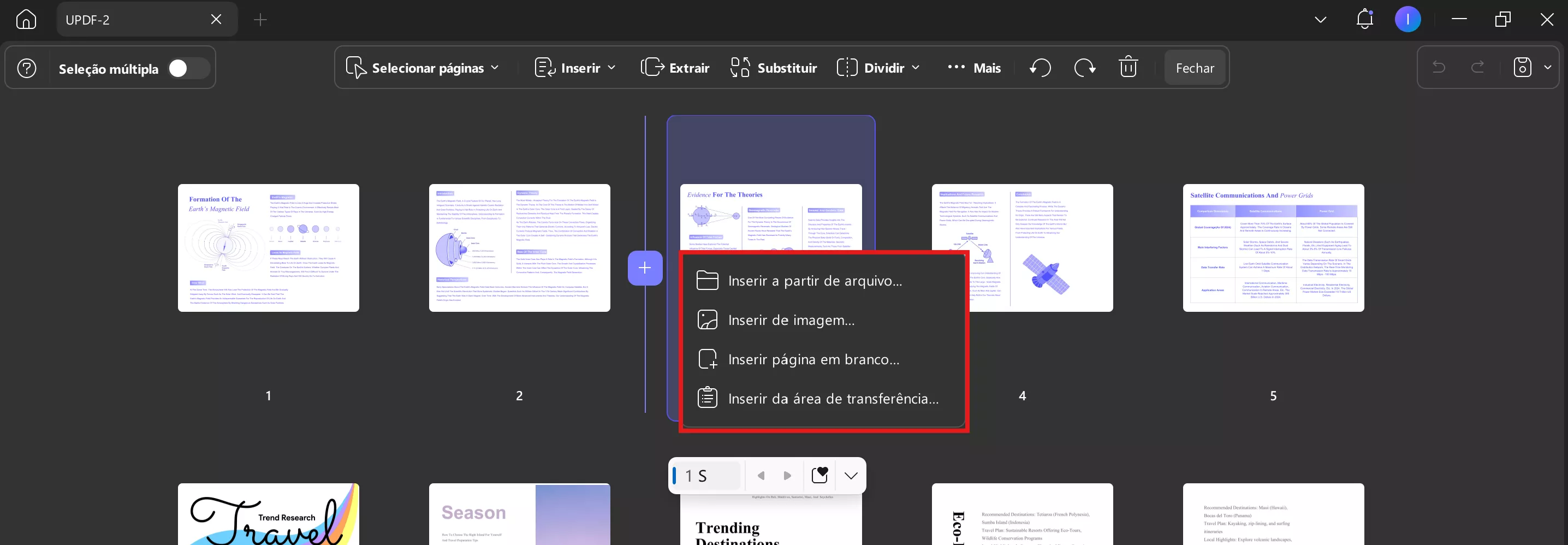 mais para inserir dentro do pdf updf windows