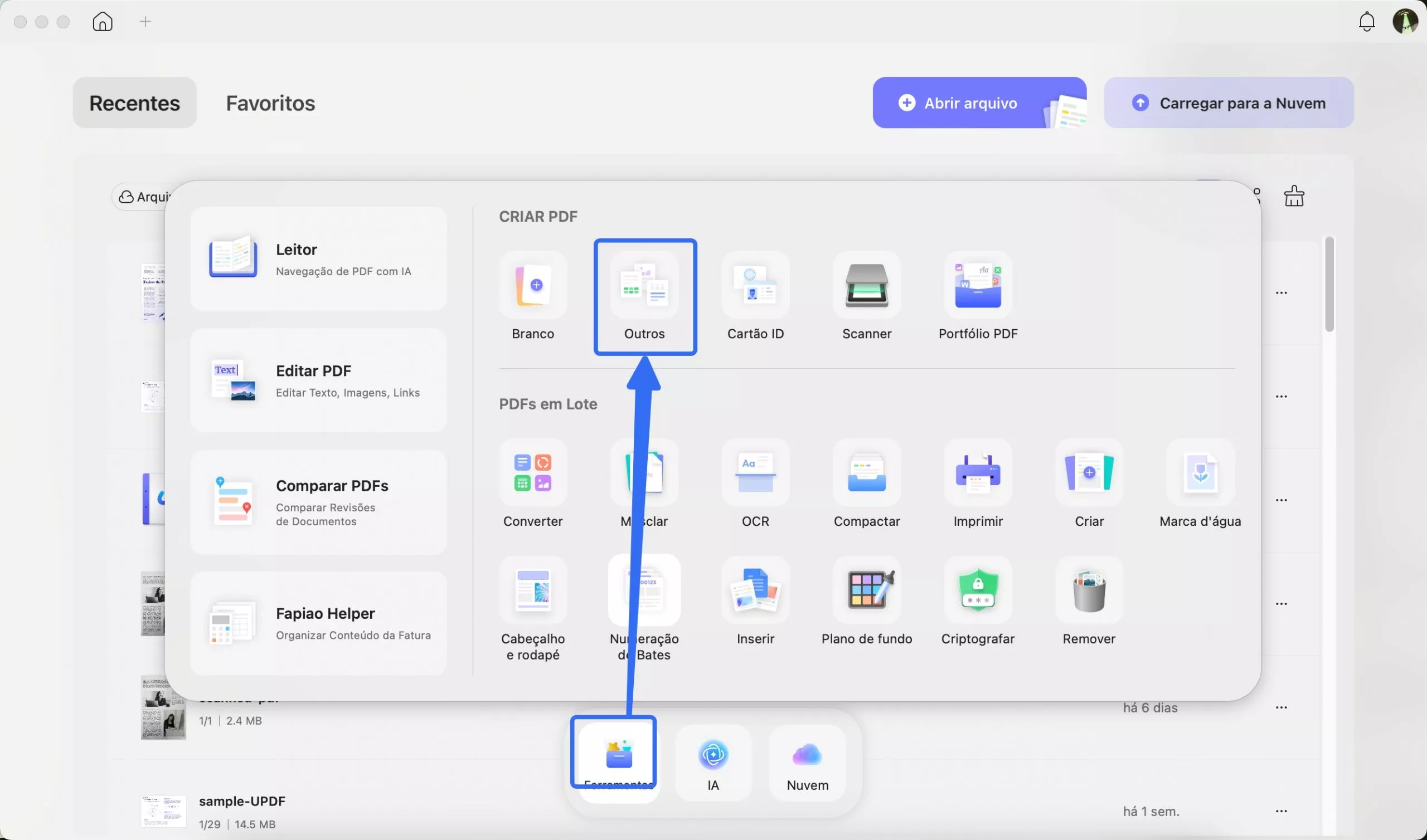 criar pdf a partir do arquivo