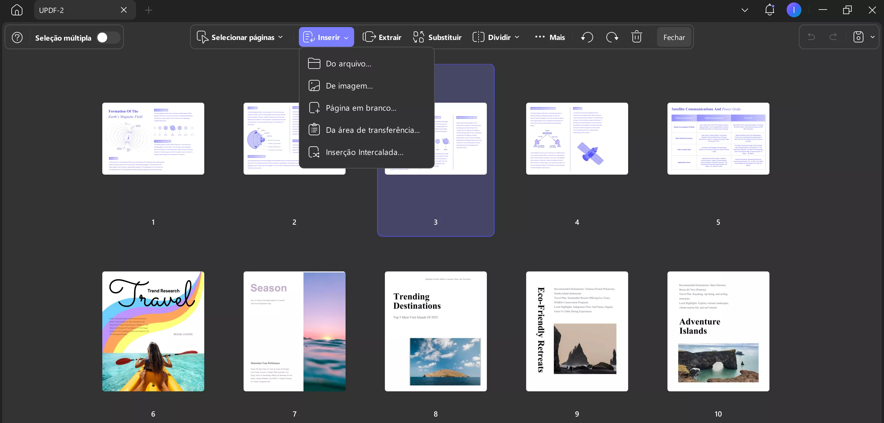 inserir opção updf windows