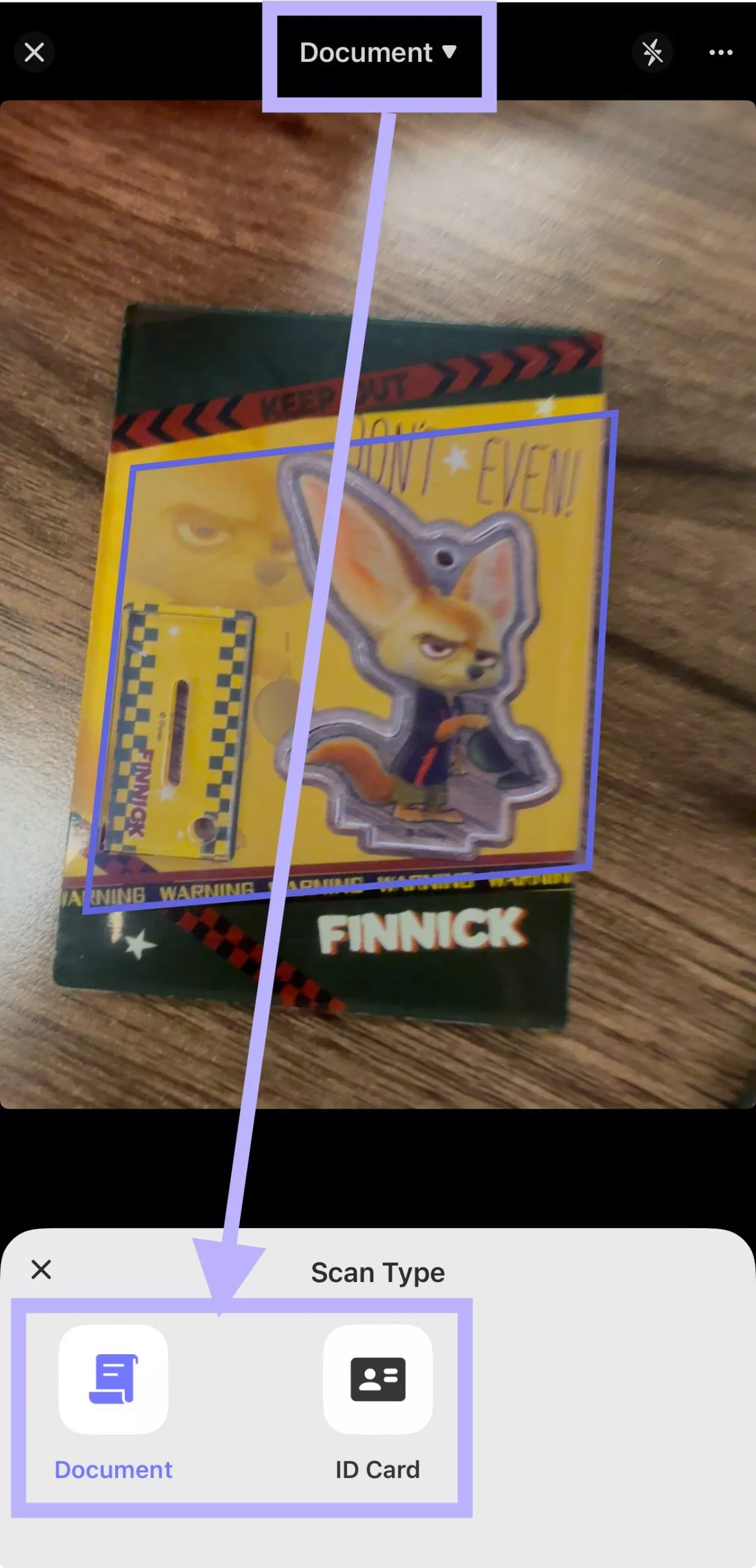 choose id card or document