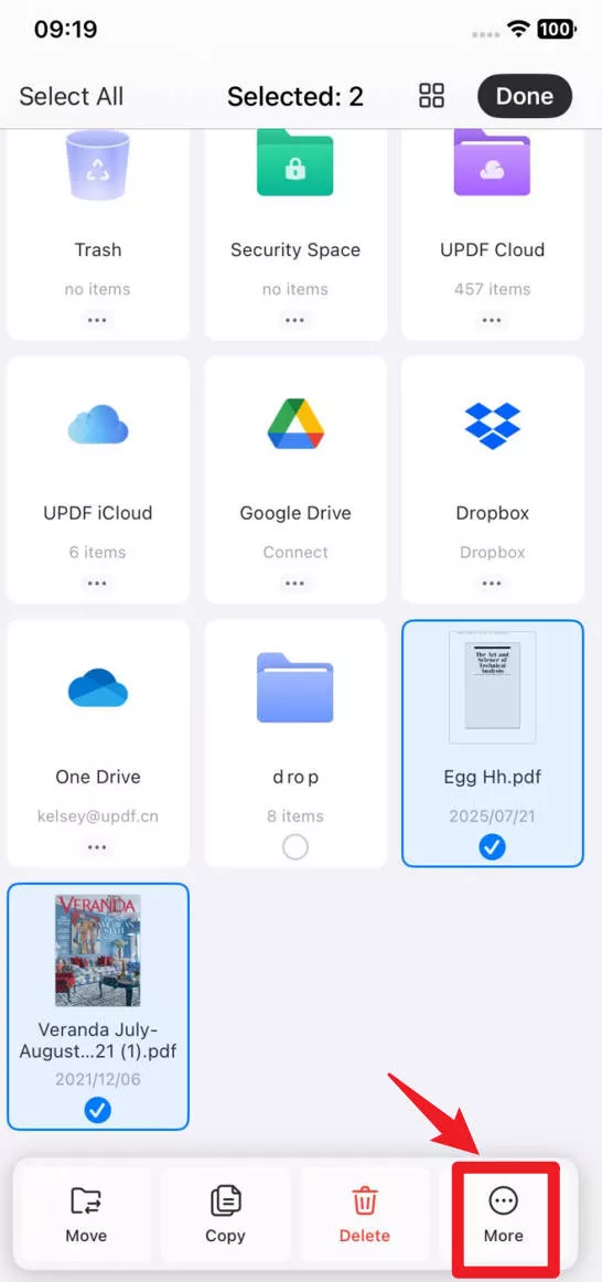 select screen shots on updf
