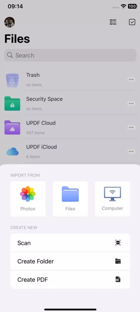 UPDF image-to-PDF app