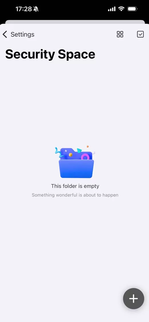 security space in updf