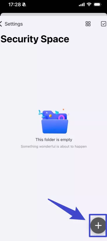 create folder on security space