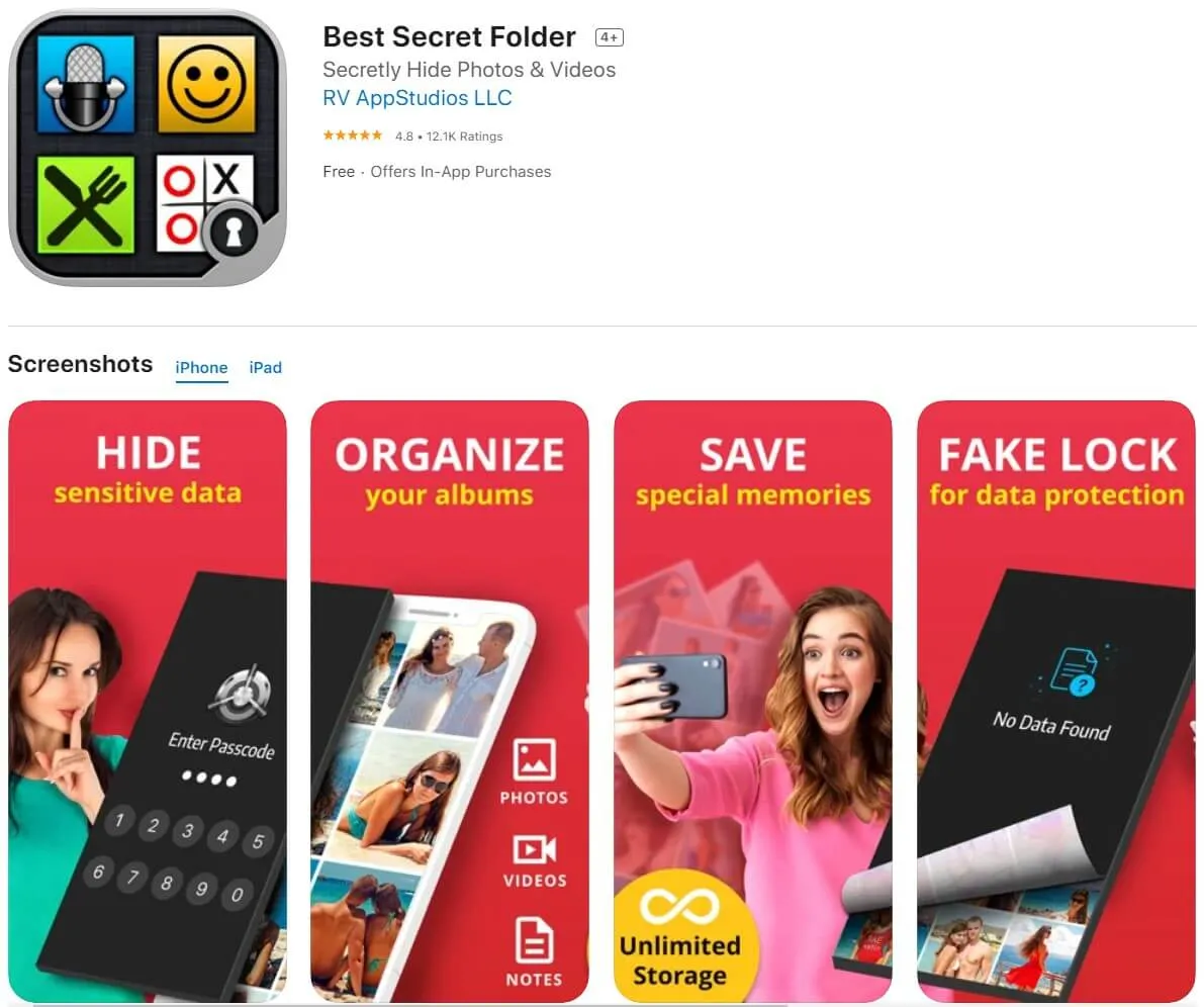 iPhone Bilder verstecken - Best Secret Folder