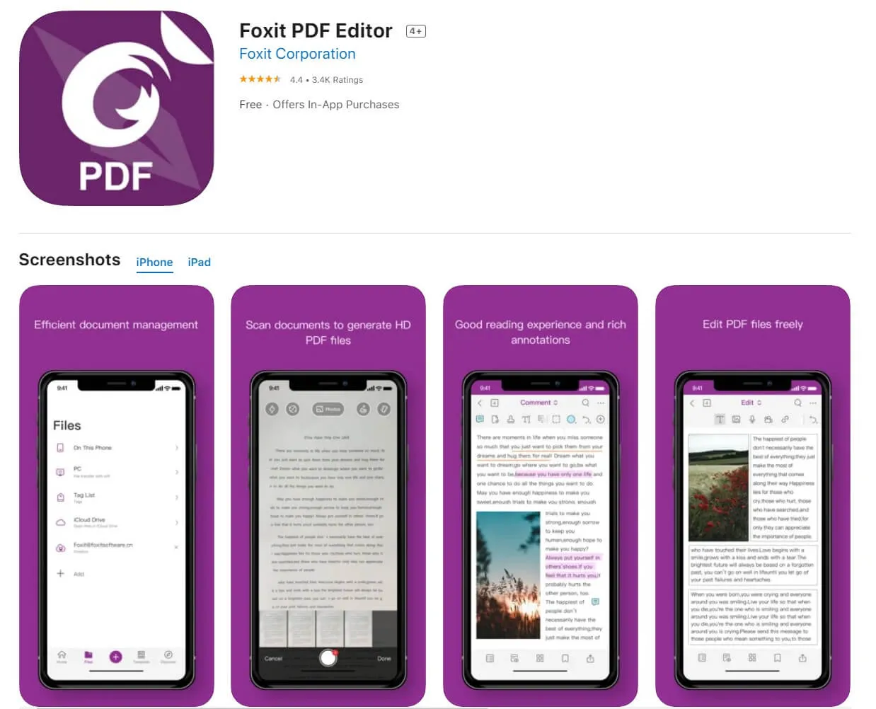 Leitor de PDF para iPhone