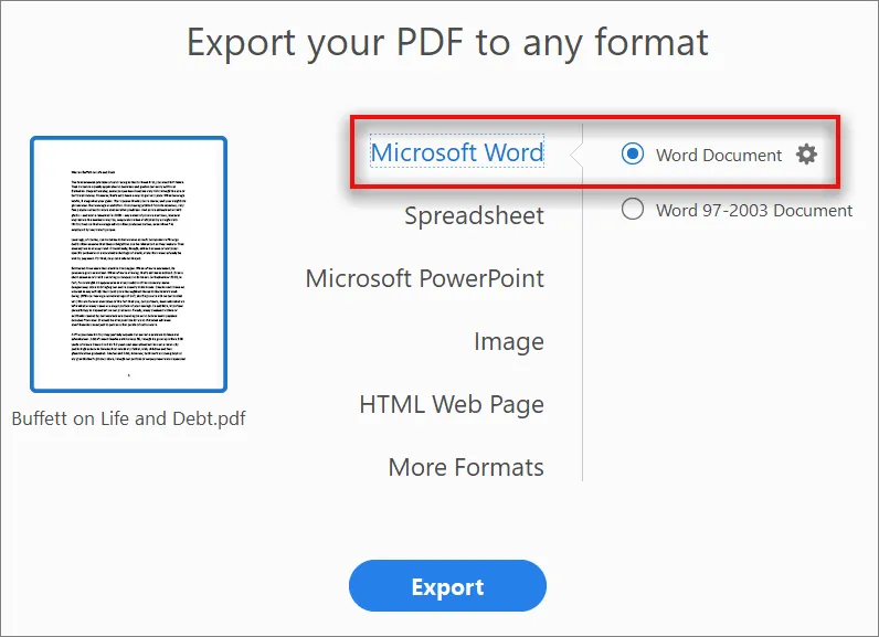 pdf to word converter adobe