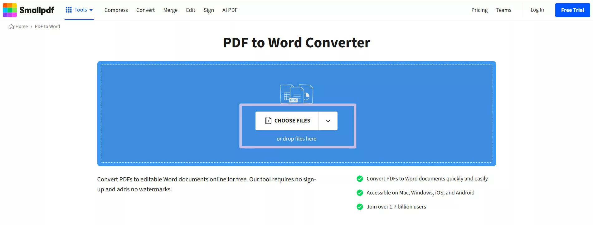 smallpdf pdf to word 1