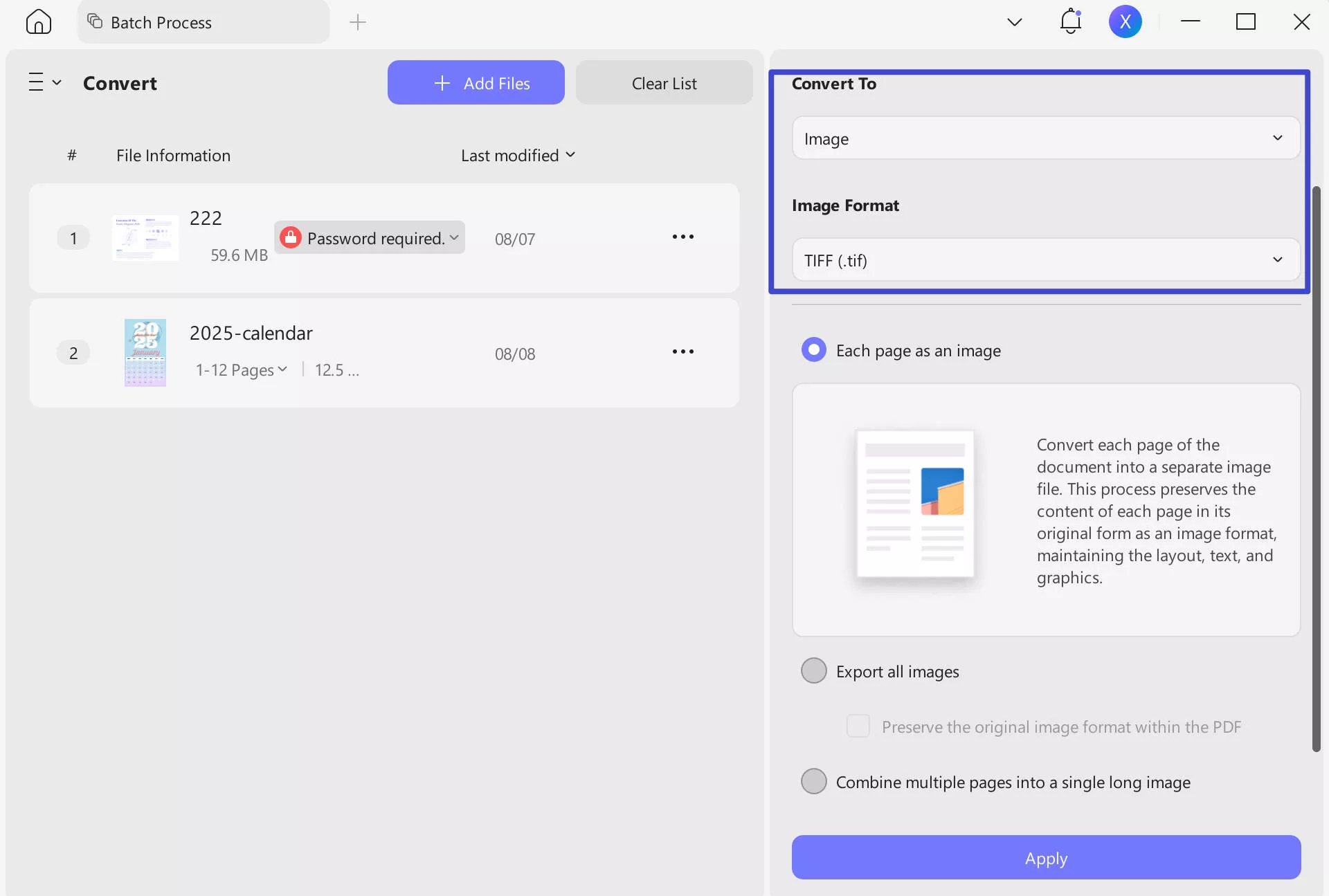 convert multiple PDFs to images