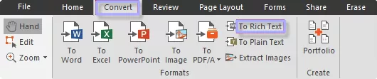 convert to rich text using nitro pro
