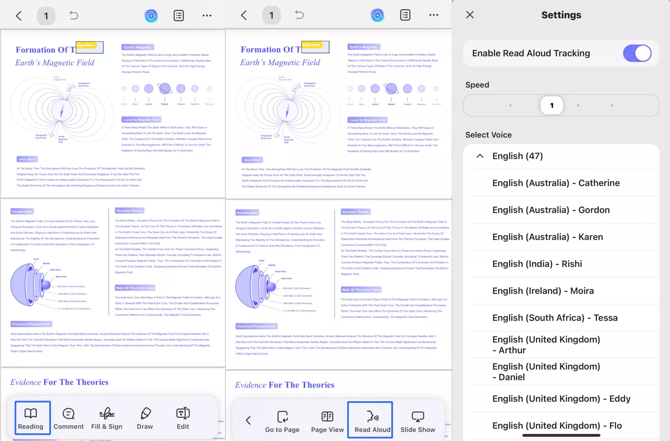 full text reading aloud