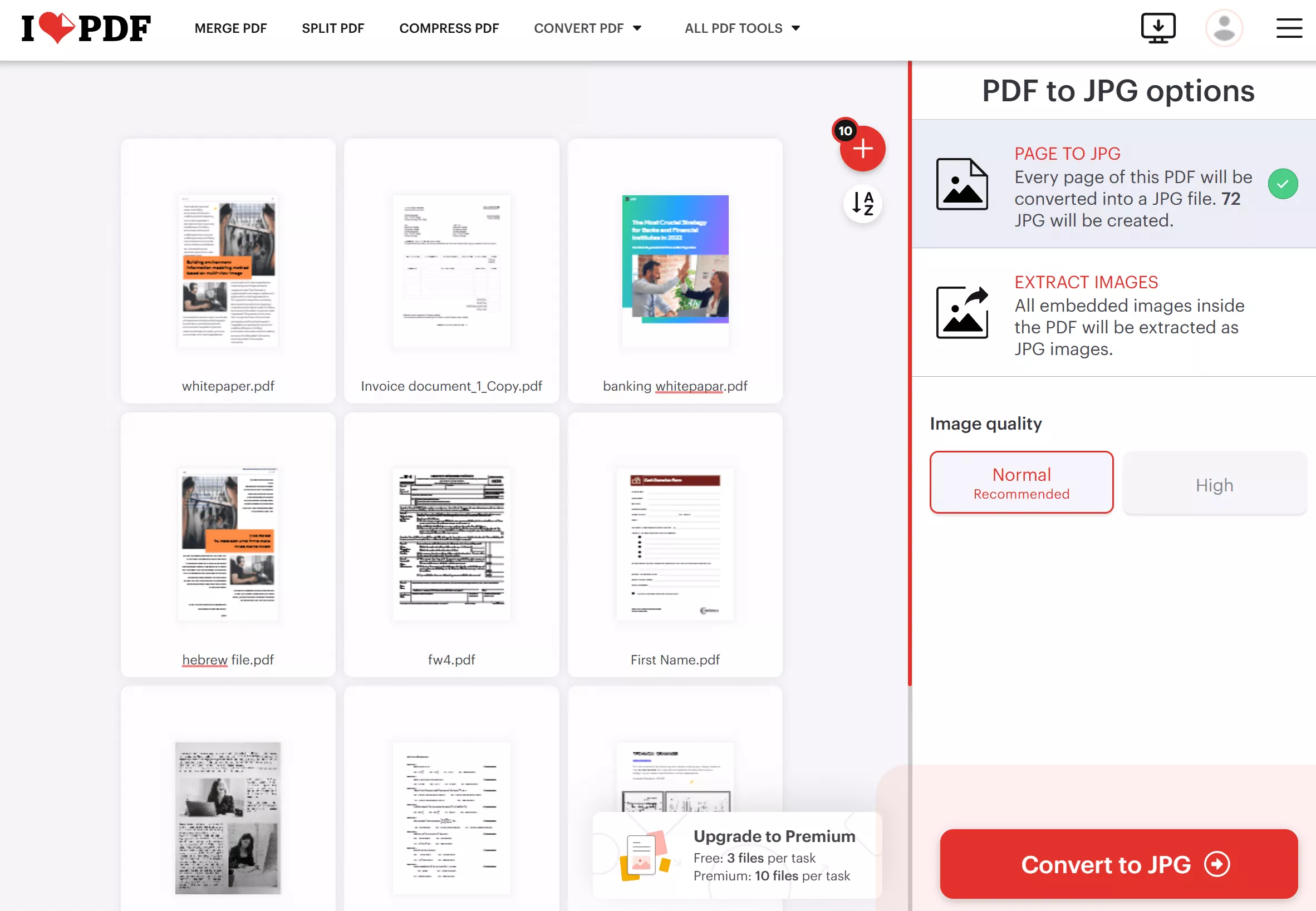 ilovepdf pdf to jpg