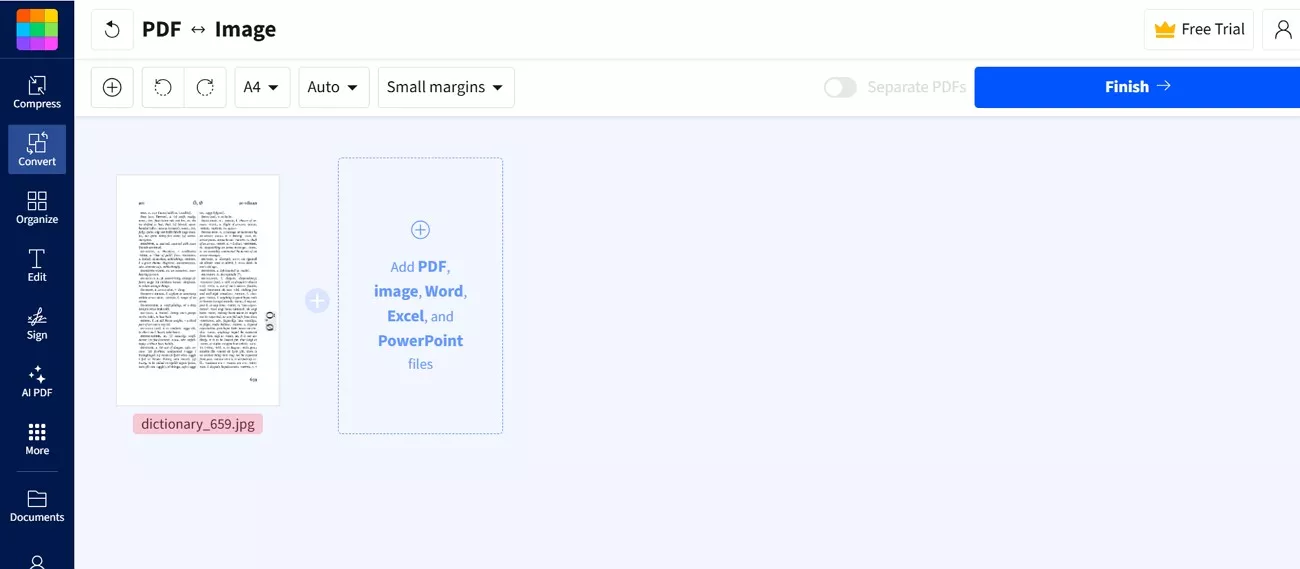 smallpdf pdf to image conversion