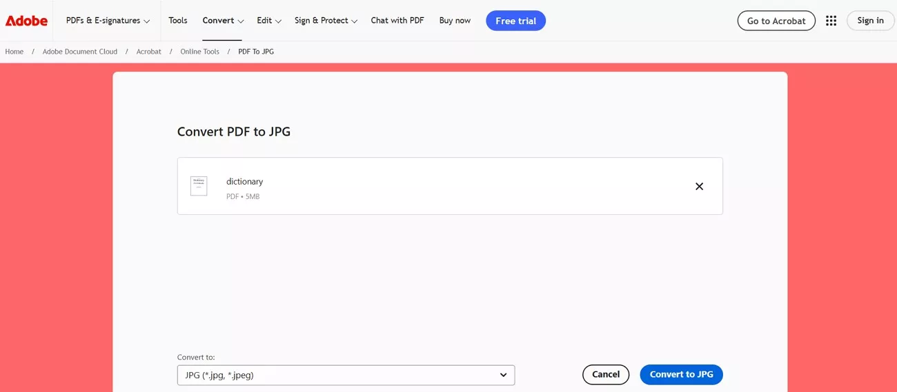 adobe acrobat online converter
