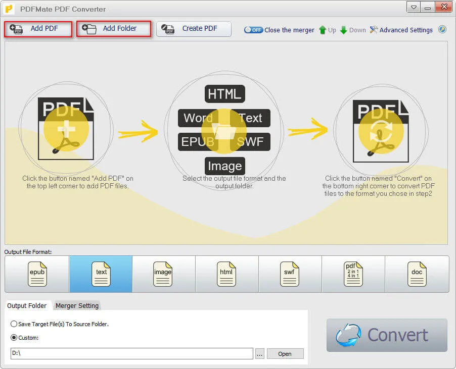 convertitore da PDF a RTF PDFMate