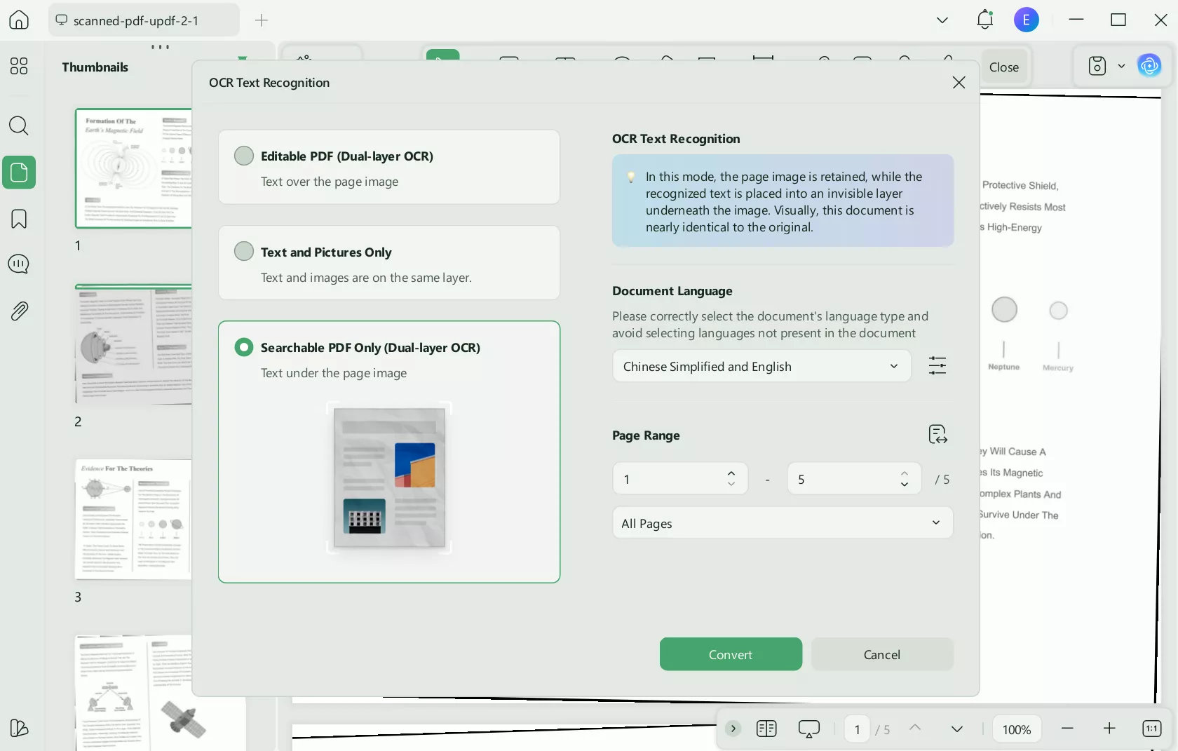 pdf to html source code with ocr