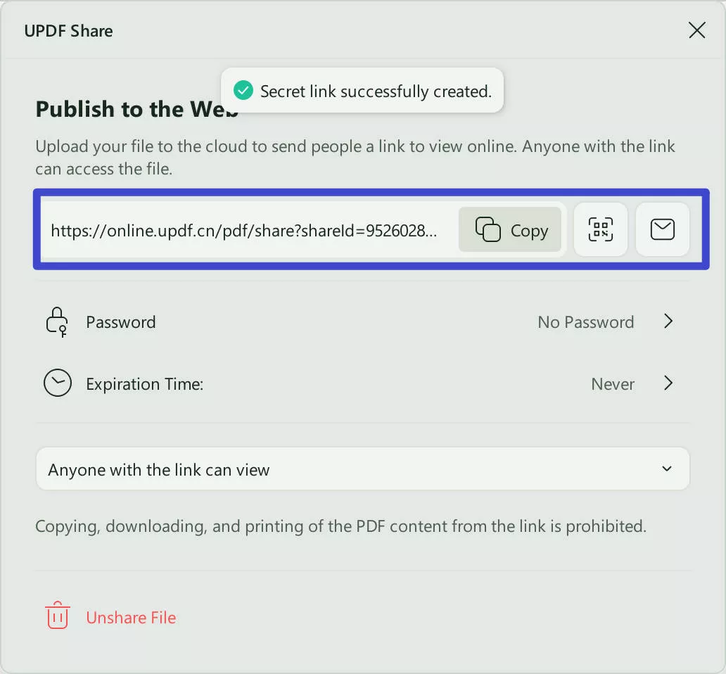 turn pdf into link
