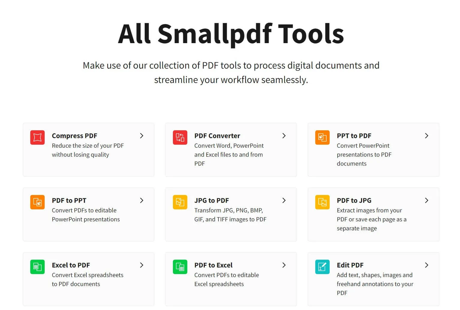 PDF-Manager Smallpdf