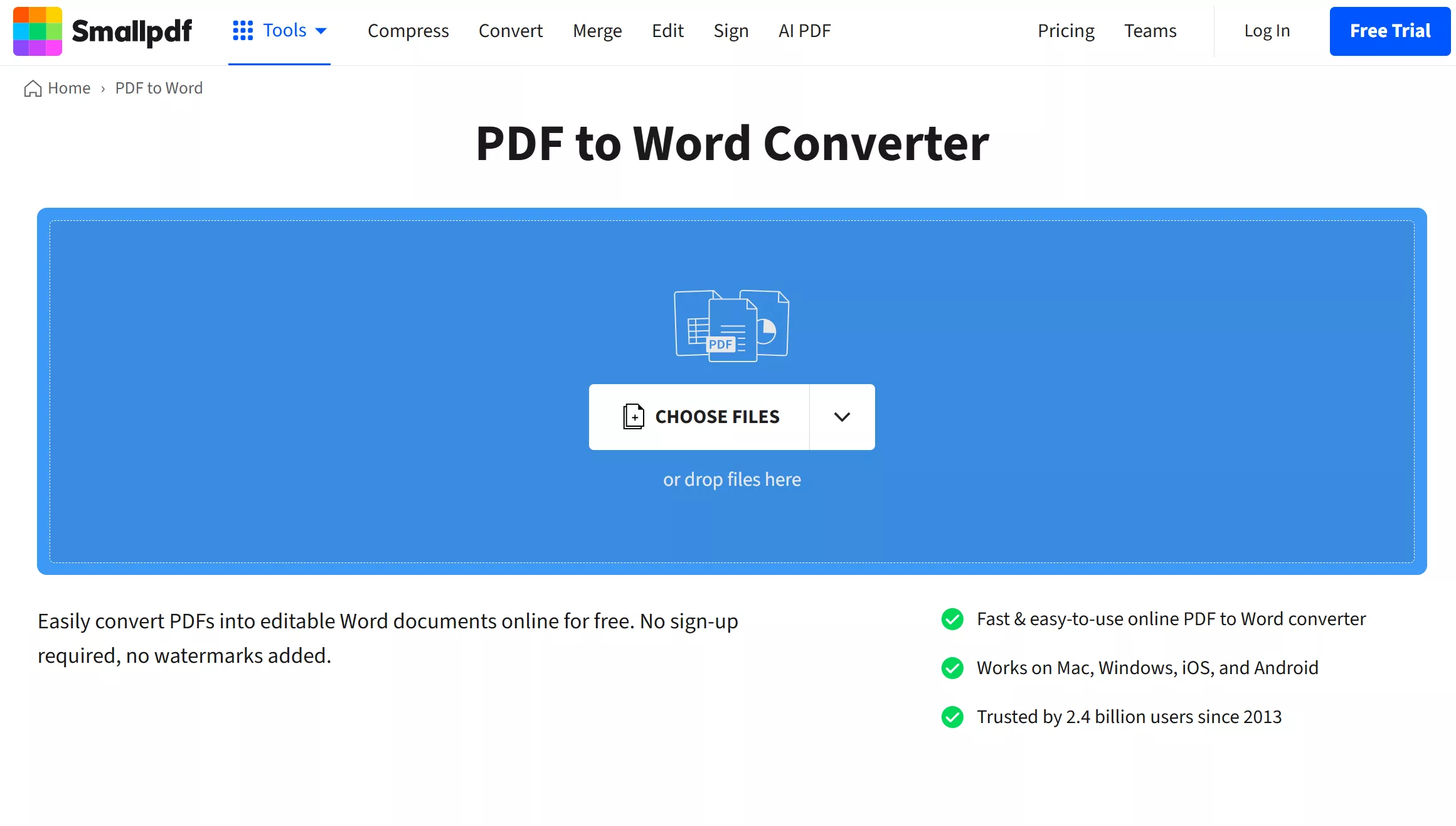 smallpdf pdf to word