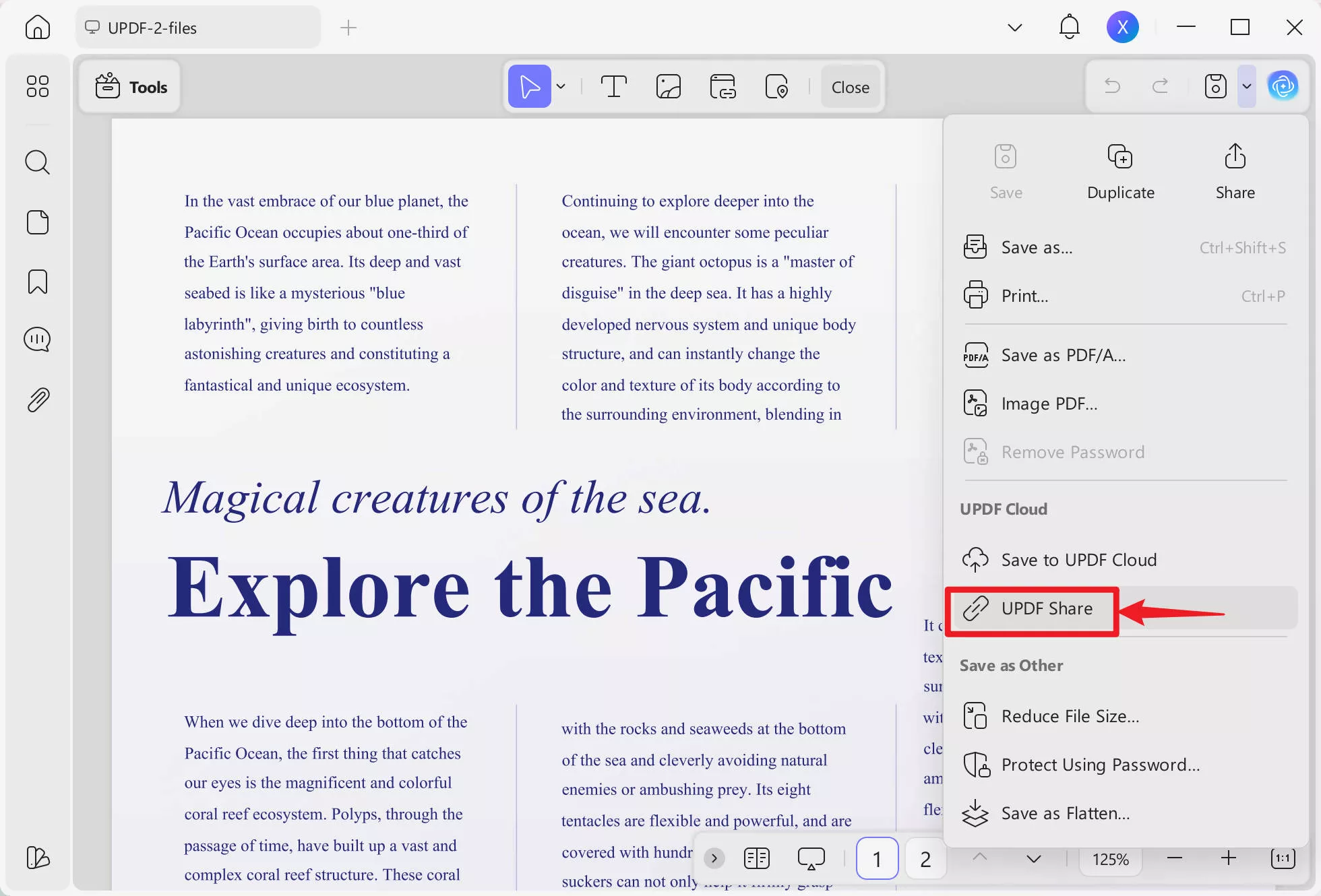 convert pdf to link with share feature