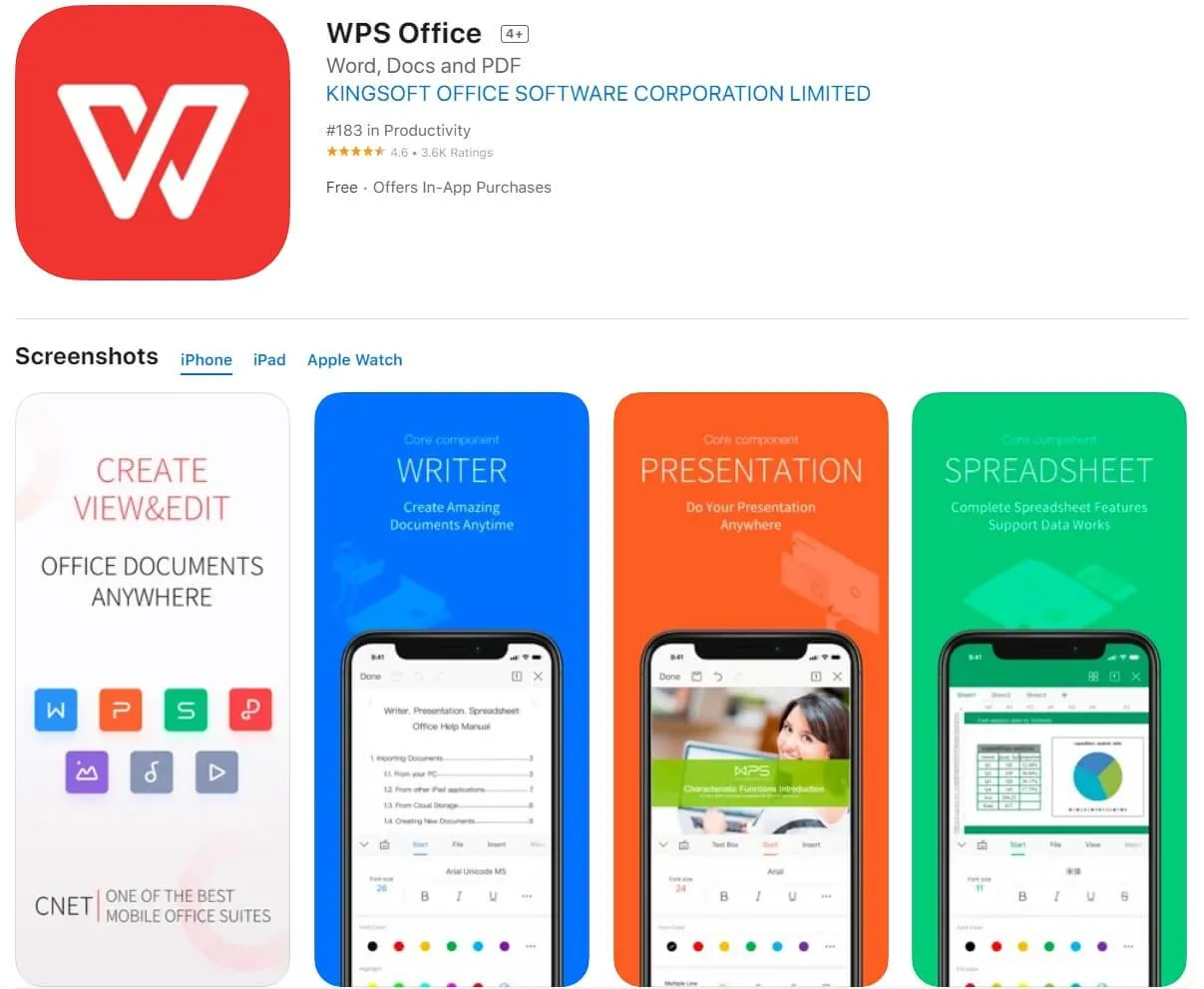 editor de pdf wps office ios