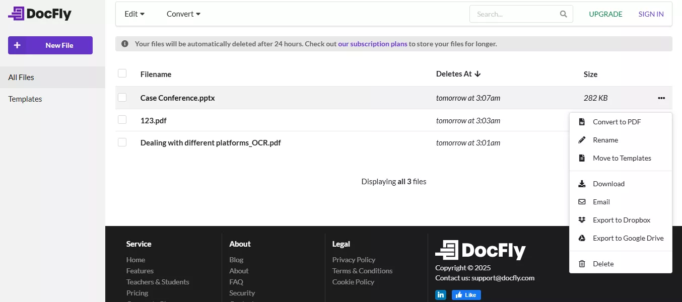 convert your document to pdf format docfly