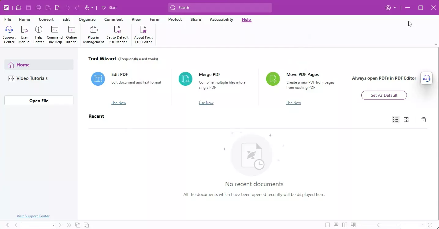 foxit pdf editor interface