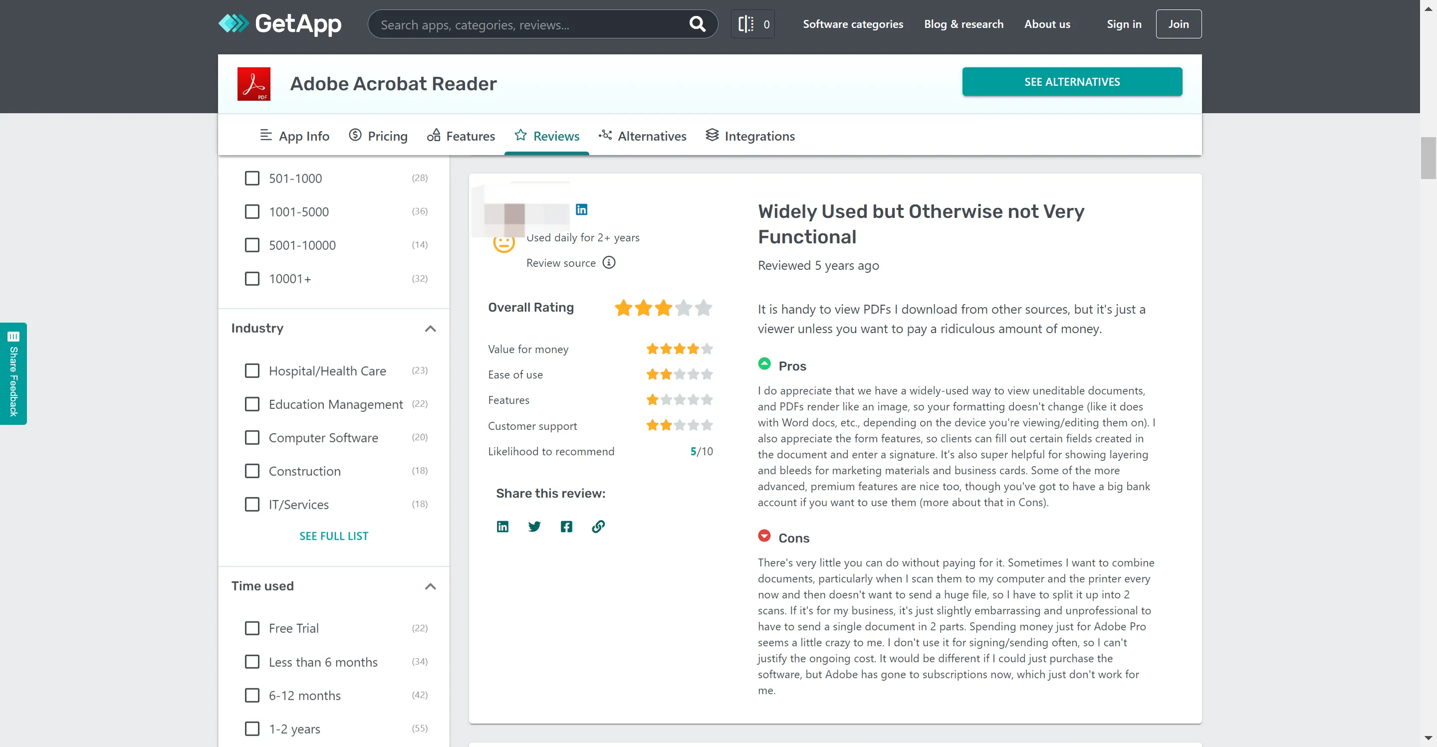 acrobat user review