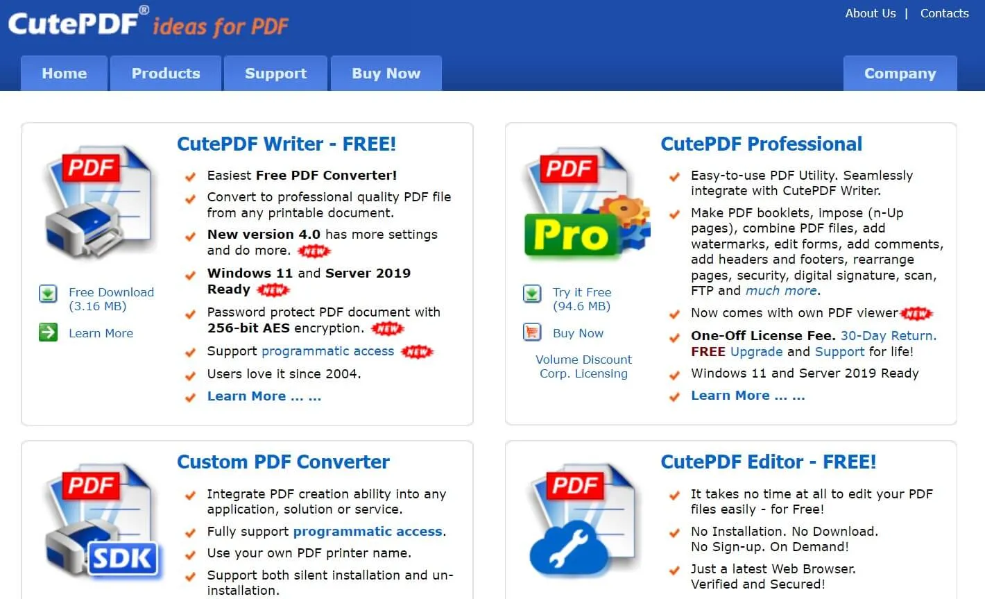 convertitore pdf CutePDF Converter